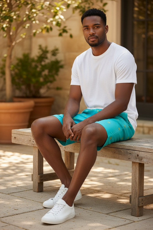 Green Gulf Logo Shorts